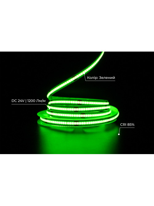 Светодиодная LED лента PROLUM™ 24V; СОВ; 320; LED; IP20; Series "PRO", Зеленый