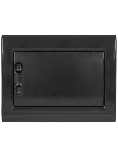 Корпус пластиковый на  8 модулей e.plbox.pro.n.08b.black навесной, черный с непрозрачными дверями IP40
