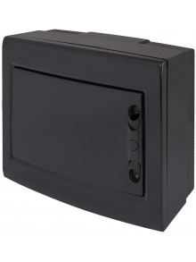 Корпус пластиковый на 12 модулей e.plbox.pro.n.12b.black навесный, черный с непрозрачными дверями IP40