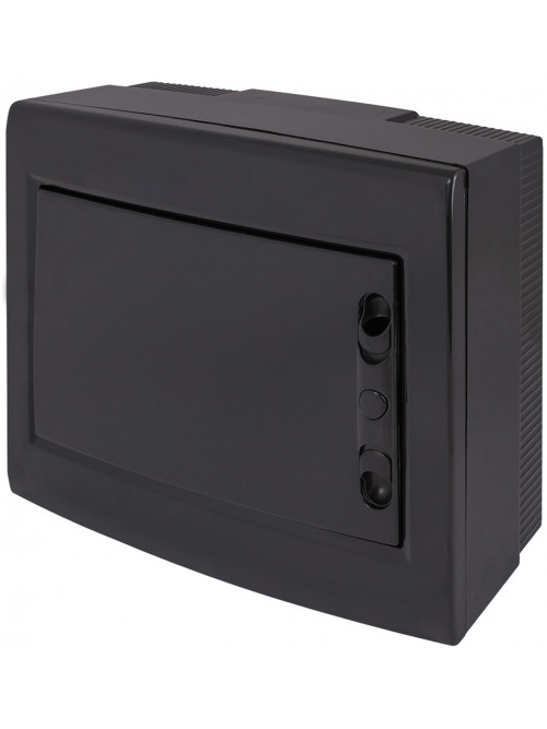 Корпус пластиковый на 12 модулей e.plbox.pro.n.12b.black навесный, черный с непрозрачными дверями IP40