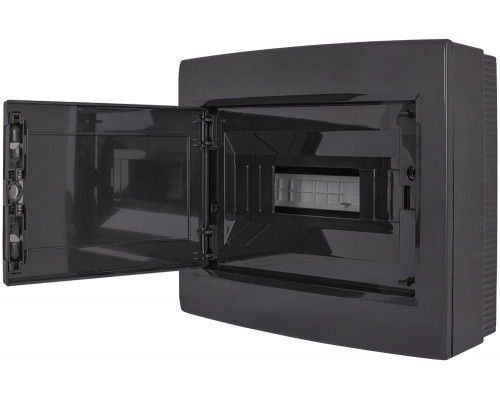 Корпус пластиковый на 12 модулей e.plbox.pro.n.12b.black навесный, черный с непрозрачными дверями IP40