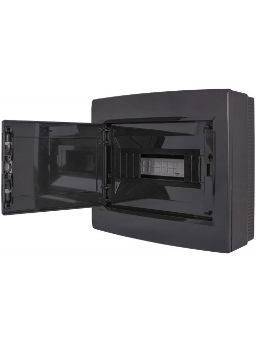 Корпус пластиковый на 12 модулей e.plbox.pro.n.12b.black навесный, черный с непрозрачными дверями IP40