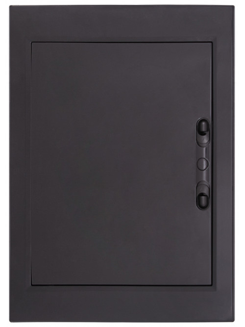 Корпус пластиковый на 24 модуля e.plbox.pro.n.24b.black навесной, черный с непрозрачными дверямиIP40