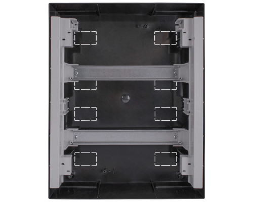Корпус пластиковый на 24 модуля e.plbox.pro.n.24b.black навесной, черный с непрозрачными дверямиIP40