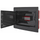 Корпус пластиковый на 12 модулей e.plbox.pro.w.12b.black встроенный, черный с непрозрачными дверями IP40