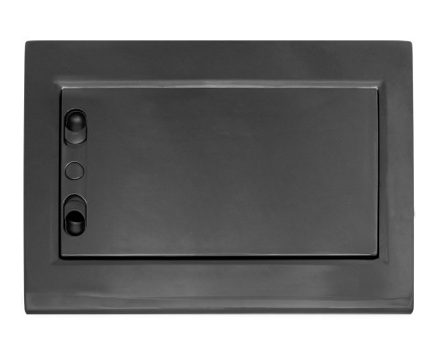 Корпус пластиковый на 12 модулей e.plbox.pro.w.12b.black встроенный, черный с непрозрачными дверями IP40