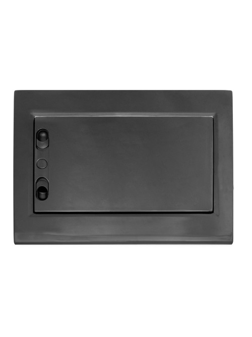 Корпус пластиковый на 12 модулей e.plbox.pro.w.12b.black встроенный, черный с непрозрачными дверями IP40
