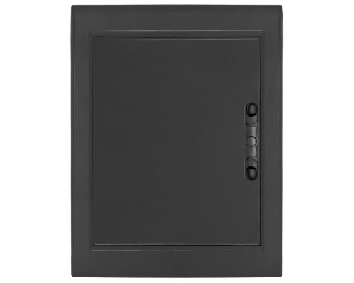 Корпус пластиковый на 24 модуля e.plbox.pro.w.24b.black встроенный, черный с непрозрачными дверями IP40