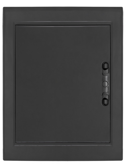 Корпус пластиковый на 24 модуля e.plbox.pro.w.24b.black встроенный, черный с непрозрачными дверями IP40