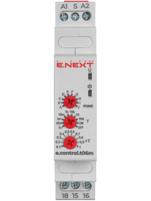 Реле времени многофункциональное e.control.t06m
