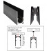CONECTOR LINIAR TRACK-TRACK 48V NEGRU MONDO LUCE