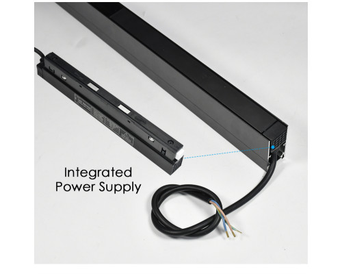 CONECTOR LINIAR TRACK-TRACK 48V NEGRU MONDO LUCE