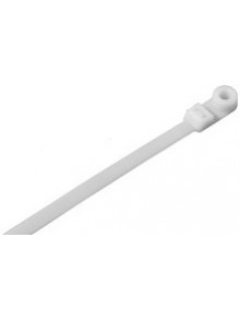Colier din plastic cu inel. Dimensiuni: 3.6x150mm Culoare: Alb (100 buc)