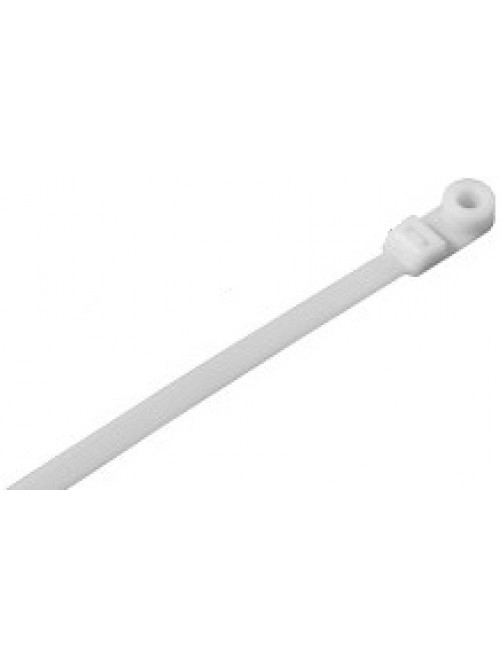 Colier din plastic cu inel. Dimensiuni: 3.6x150mm Culoare: Alb (100 buc)