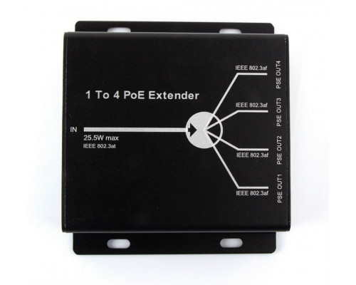 POE extinzator 1 to 4 10/100m Poe 25.5W