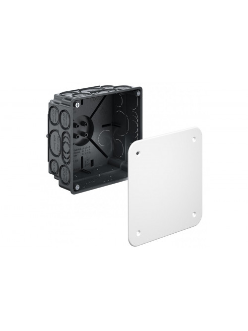 Junction casing with cover, 107 x 107 x 57 mm, halogen-free