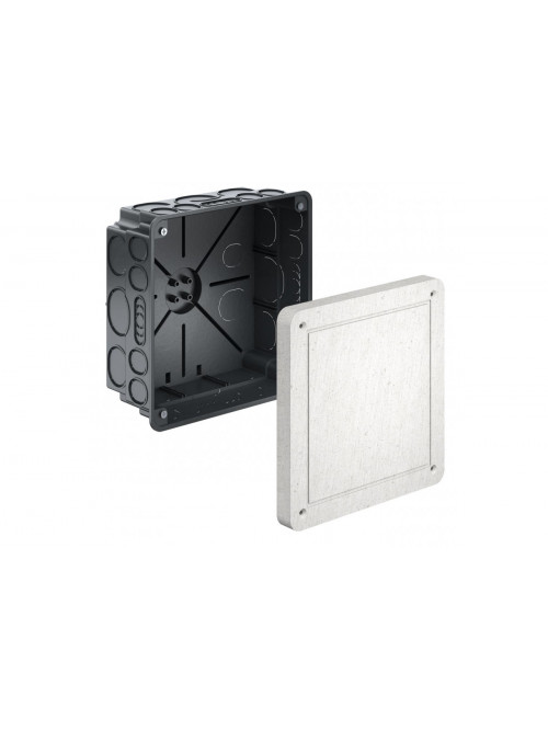 Universal installation housing with mineral fibreboard, 159 x 159 x 90 mm