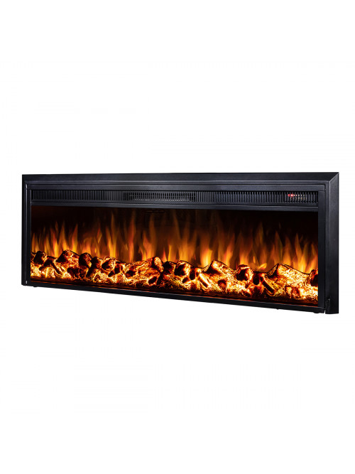 Встраиваемый электрокамин Tanzania Lux, 439x1359x180 mm, 1500W, 10 цветов пламени, Bluetooth, 5 режимов интенсивности пламени