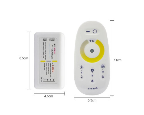 Dimmer CCT PROLUM TOUCH; 18A; Alb (cu suport)