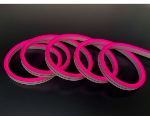 Светодиодный неон PROLUM™ 8x16, IP68, 12V, Series "LF", Розовый, PRO