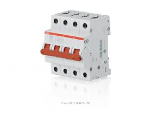 ABB SD204 Рубильник 4P 40A рычаг крас.