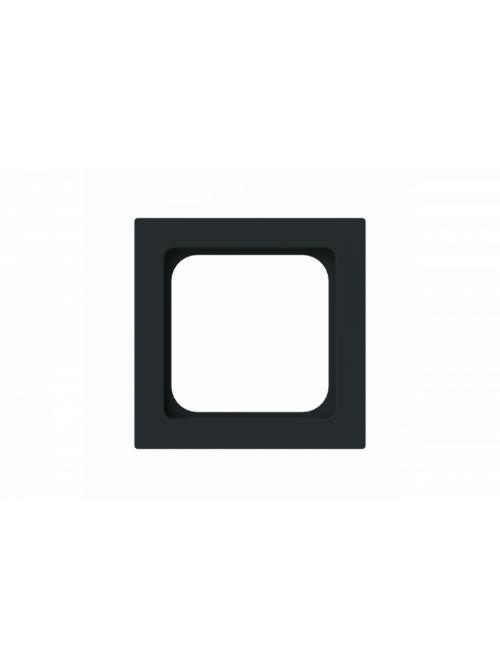 Cover plate Telecommunication inserts 50 x 50 mm black matt - Busch-art linear