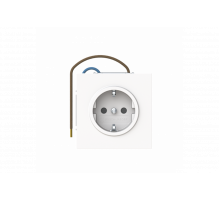 Busch-steplight SCHUKO® socket insert Without imprint Safety Shutter Protective contact (SCHUKO) withNight light; LED /White studio white matt  - Busch-art linear