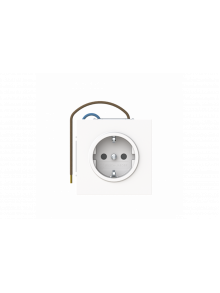 Busch-steplight SCHUKO® socket insert Without imprint Safety Shutter Protective contact (SCHUKO) withNight light; LED /White studio white matt  - Busch-art linear