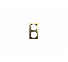Cover frame 2gang glass black / gold - Busch-art linear