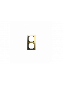 Cover frame 2gang glass black / gold - Busch-art linear