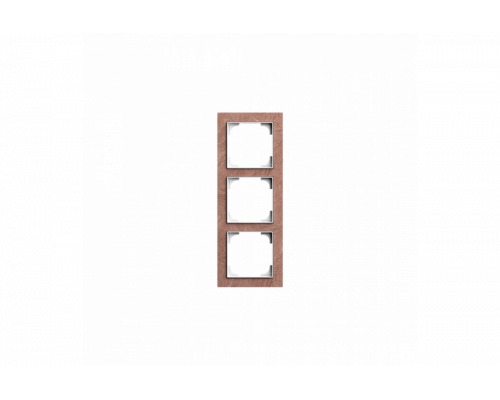 Cover frame 3gang slate terra rosso - Busch-art linear
