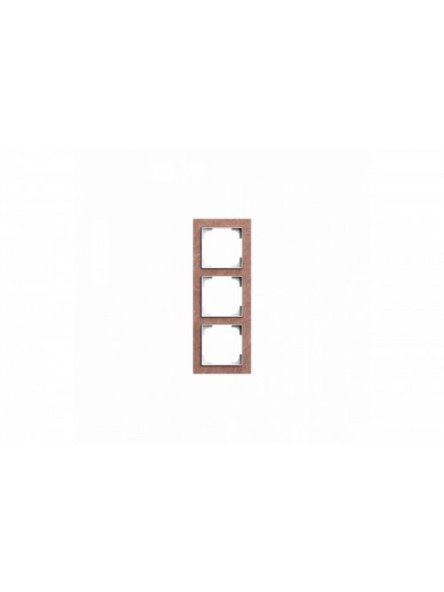 Cover frame 3gang slate terra rosso - Busch-art linear