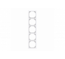 Cover frame 5gang studio white - Busch-art linear
