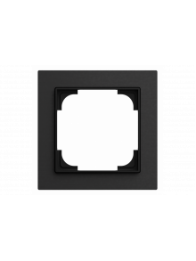 Cover frame 1gang aluminium black - Busch-art linear