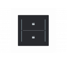 Busch-Jaeger – LFST/A.2.70.11-45M Cover plate with legend with Symbol "scene" black matt - Busch-art linear