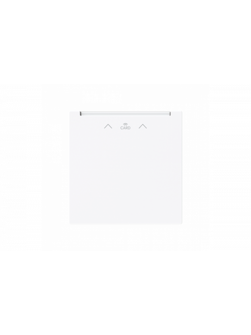 Cover plate with legend Card, Symbol "arrows" Hotel card studio white - Busch-art linear