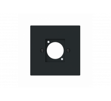 Cover plate XLR 1 gang black matt - Busch-art linear