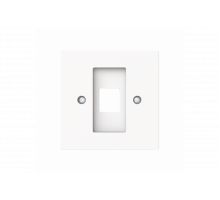 Cover plate Modular Jack 1 gang studio white matt - Busch-art linear