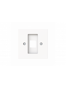 Cover plate Modular Jack 1 gang studio white matt - Busch-art linear