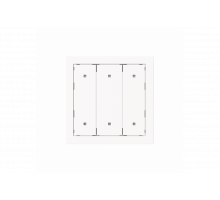 Rocker for Switch/push button Three-part rocker studio white matt - Busch-art linear