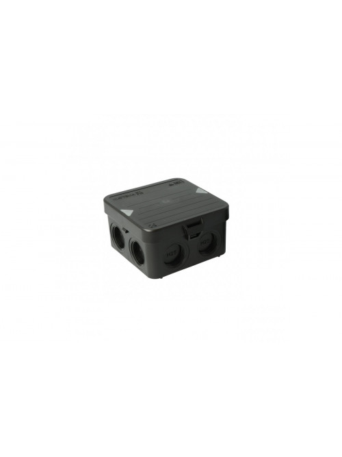 Junction box AK1-IP65, black, with 8 entries M25
