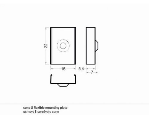 Element prindere profil LED Corner10 -set 2buc