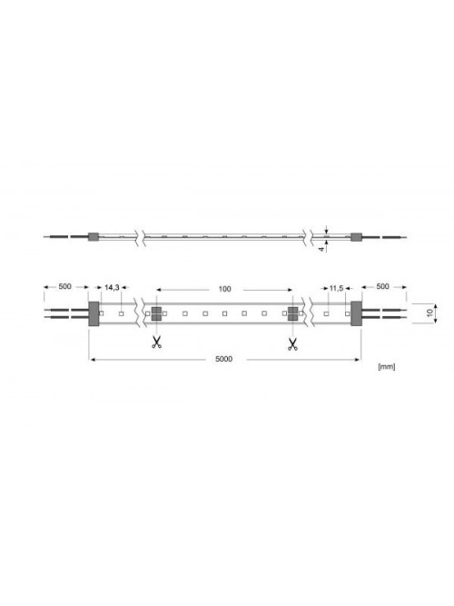 LED Star Strip 400 Waterproof, LED STRIP 400 S 865/24V/IP67 5M