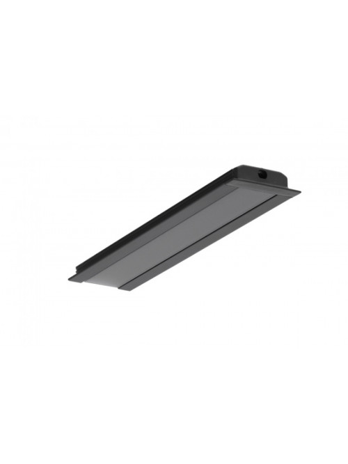 профиль LED GROOVE10 BC/UX 1000 чёрный анодированный в упаковке