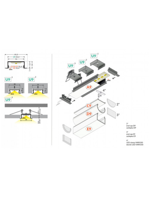 profil LED VARIO30-06 ACDE-9/U9 4050 czarny anod. /op