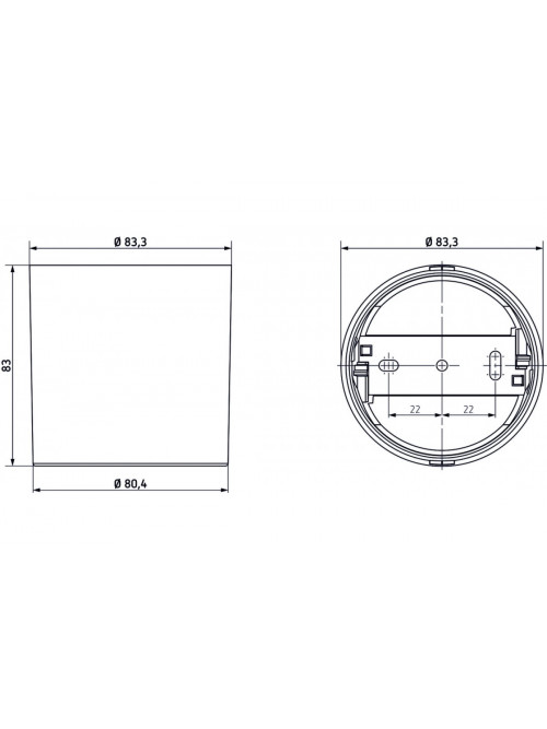 Surface frame 75B WH