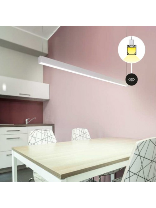 Profil LED aparent LINEA 20, negru, lungime 2m