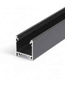Profil LED aparent LINEA 20, negru, lungime 2m