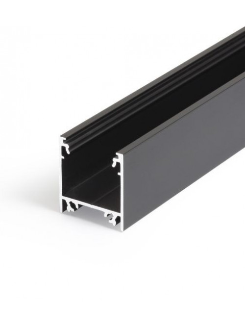 Profil LED aparent LINEA 20, negru, lungime 2m