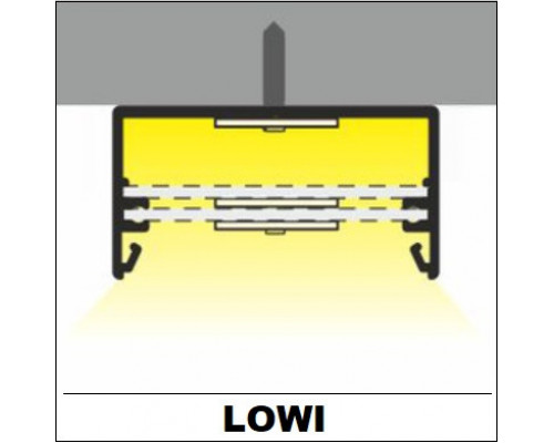 Profil LED aparent LOWI C10, negru, lungime 2m